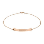 Engravable Curved Bar Anklet — Personalized Minimalist Gold/Silver Anklet
