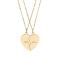 Engravable Broken Heart Necklace Set — Matching Best Friend / Couples Pendant