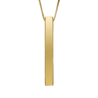 Personalized Vertical Name Bar Pendant — Custom Engraved Name Necklace