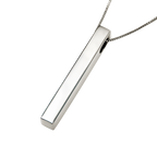 Personalized Vertical Name Bar Pendant — Custom Engraved Name Necklace