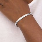 Engravable Bangle Cuff Bracelet — Custom "Print it your way" Personalized Bracelet