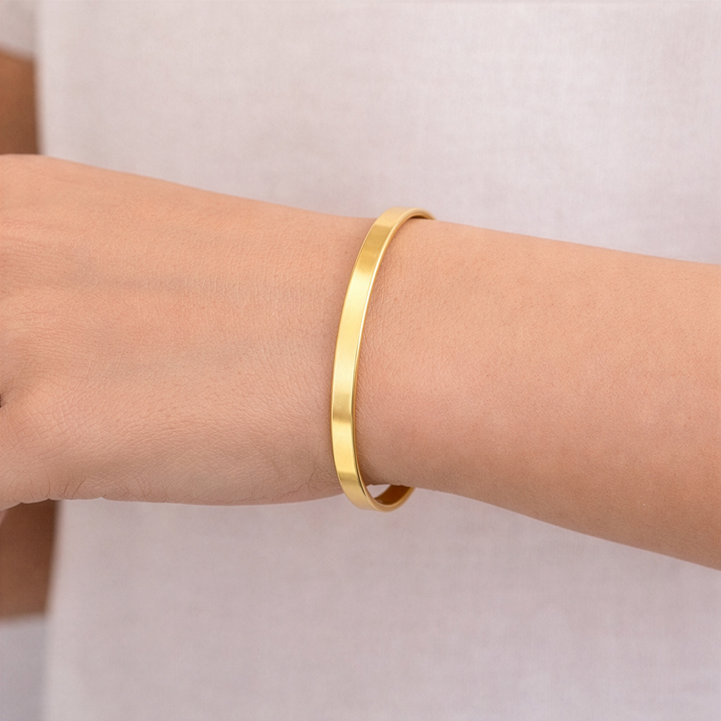 Engravable Bangle Cuff Bracelet — Custom "Print it your way" Personalized Bracelet