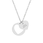 Engravable Heart Cutout Necklace — Personalized Pendant for Couples & Gifts
