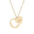 Engravable Heart Cutout Necklace — Personalized Pendant for Couples & Gifts