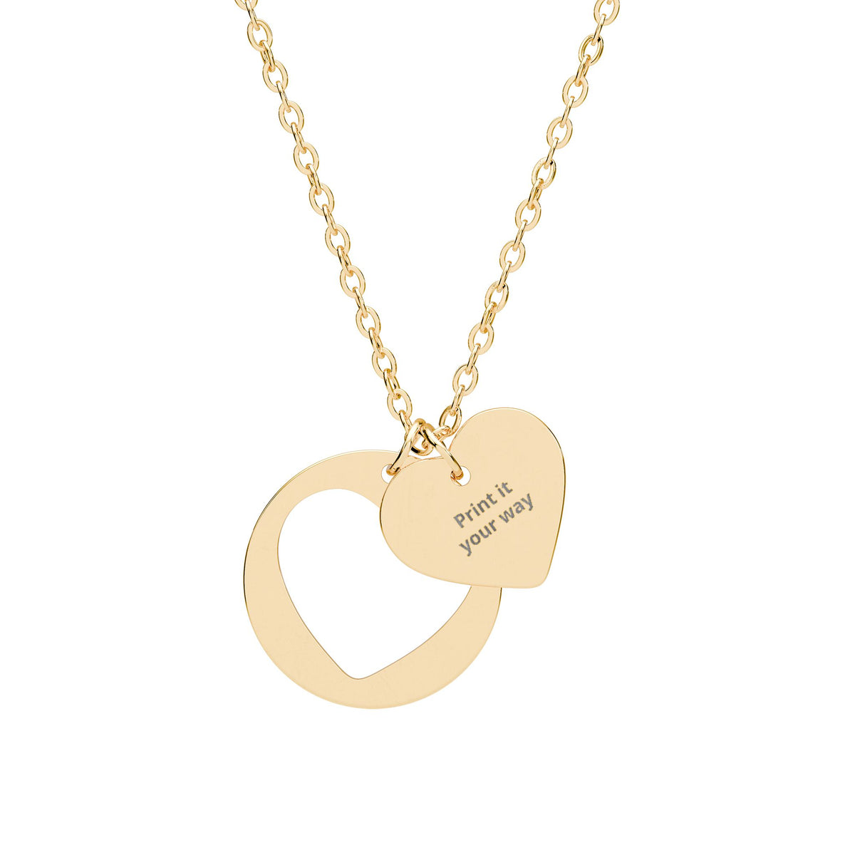 Engravable Heart Cutout Necklace — Personalized Pendant for Couples & Gifts