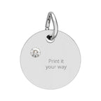 Birthstone Circle Charm (Engraving)