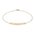 Engravable Curved Bar Anklet — Personalized Minimalist Gold/Silver Anklet