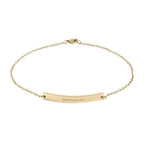 Engravable Curved Bar Anklet — Personalized Minimalist Gold/Silver Anklet